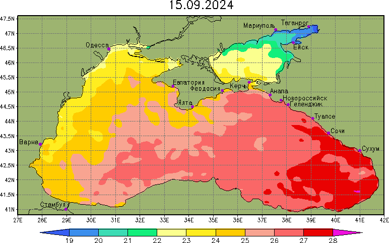 Температура воды в Чёрном море